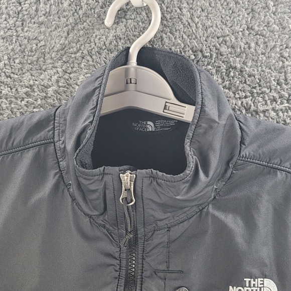 North Face Pullover Sweater Black Womens Large 1/4 Zip Jacket Long Sleeve Fleece - Picture 4 of 13